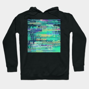 Blue Glitch Hoodie